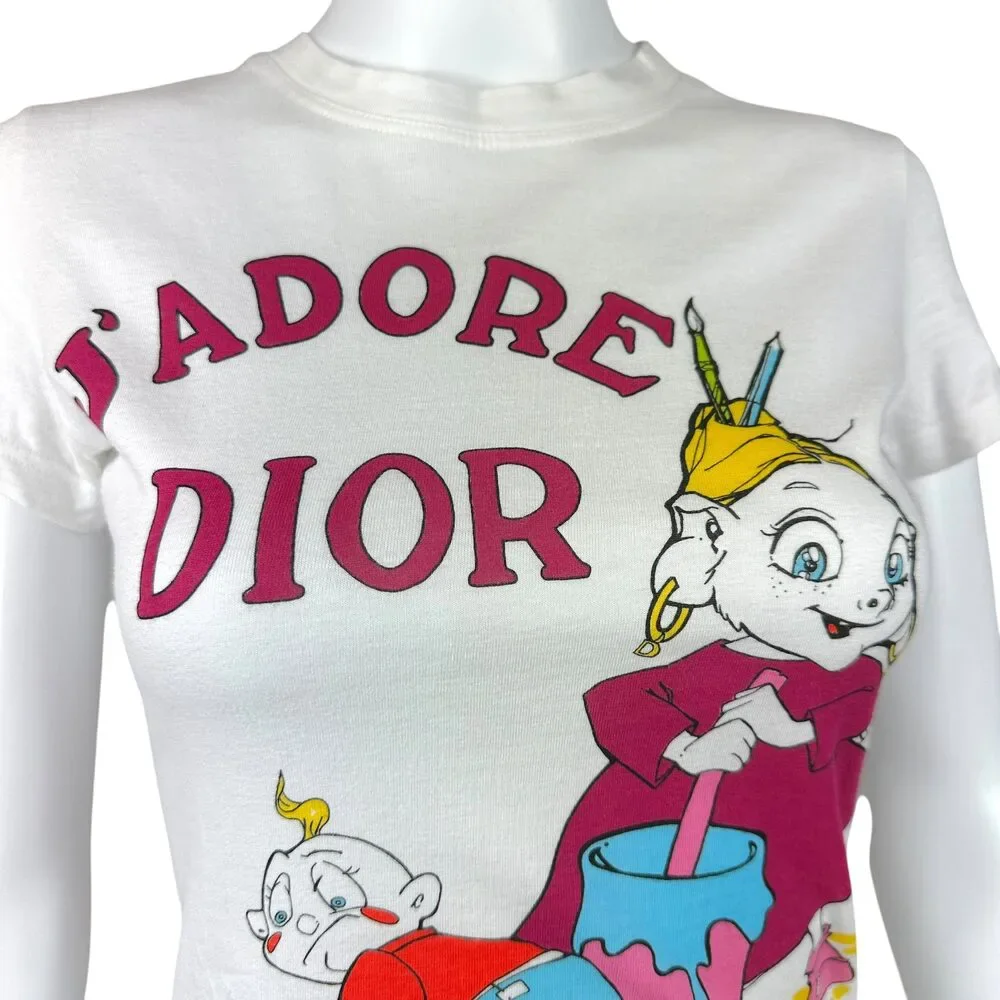 Christian Dior F/W 2002 J'Adore Dior Storybook Gaphic T-Shirt - Picture 3 of 5